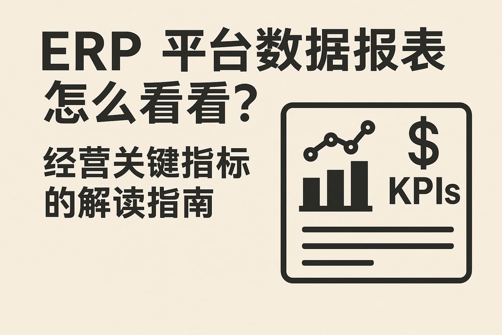 ERP 平台数据报表怎么看？经营关键指标的解读指南